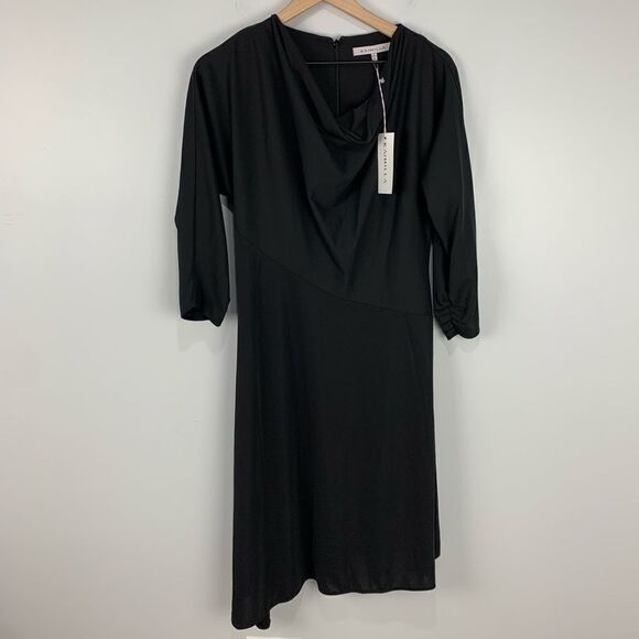 Kai Milla Black 3/4 Sleeve Asymmetrical Hem Dress - Picture 1 of 8